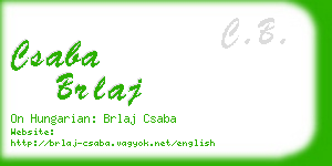 csaba brlaj business card